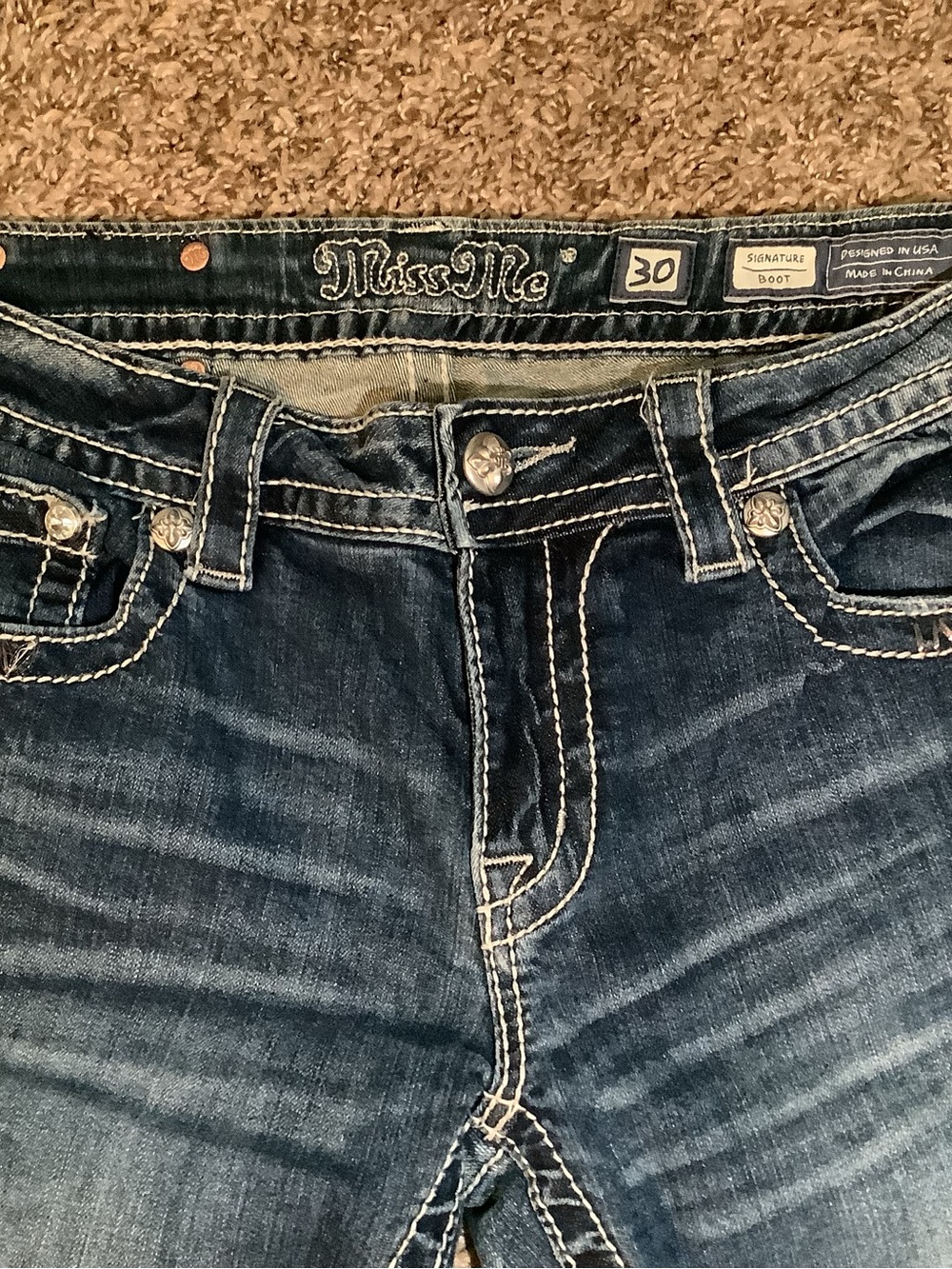 Miss Me signature jeans, boot cut, color: med 207, size: 30 - Picture 6 of 12
